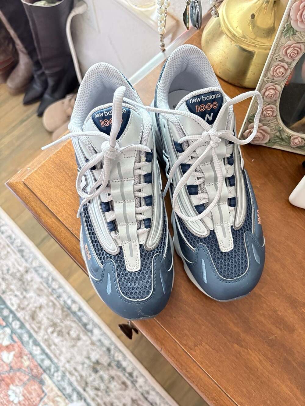 New Balance 1000 Size 5.5 Blue Grey Sneakers - Picture 9 of 10